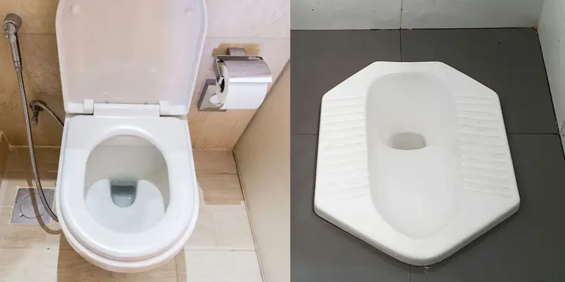 Indian-Style Potty Seat and Western Toilet Seat