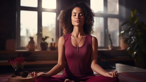 A Woman in meditation: Well health tips